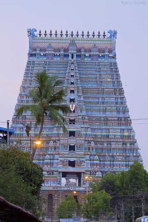 Sri Rangam Temple, Srirangam Temple, Temple Gopuram, Historical Temples, India Travel Places, Temple India, Indian Temple Architecture, India Architecture, Hindu Temples