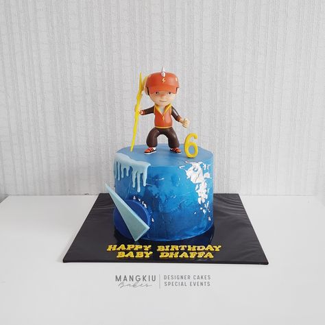 Boboiboy Cake, Blue Cakes, Beauty Clinic, 5th Birthday, Themed Cakes, Snow Globes, Birthday Cake, Cake, Birthday