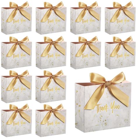 Mimorou 80 Pack Small Thank You Gift Bags Marble Pattern Party Favor Bag with Champagne Gold Bow Ribbon 4.53 x 1.77 3.94 Inch Wedding Mini Goodie for Adults Paper Wrap (As an Amazon Associate I earn from qualifying purchases) Family Reunion Crafts, Bridal Shower Gift Bags, Hershey Nugget, Mini Gift Bags, Small Thank You Gift, Baby Shower Gift Bags, Lab Week, Thank You Bags, Mother's Day Brunch