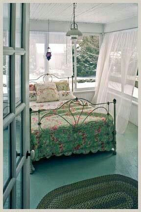 . Sleeping Porch, Iron Bed, Dreamy Bedrooms, Cottage Living, Cozy Cottage, Beautiful Bedrooms, My New Room, Cottage Decor, My Dream Home