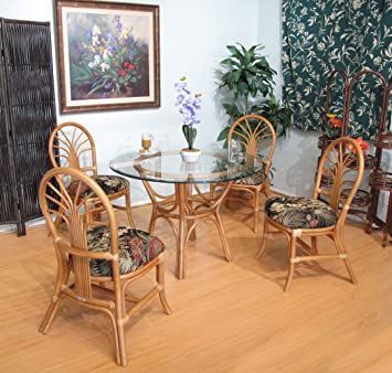 kingrattan.com Rattan Dining Room Furniture 5 Piece Set (#2401H-PO) Rattan Dining Room, Indoor Rattan Furniture, Rattan Dining Set, Wooden Kitchen Table, New Classic Furniture, Wicker Dining Set, Rattan Dining, Dining Furniture Sets, 4 Dining Chairs