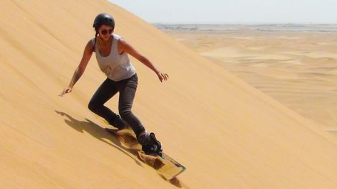 sandboarding in swakopmund Swakopmund Namibia, Sand Boarding, Namibia Travel, Sand Surfing, 29 Years Old, Adventure Activities, Skydiving, Solo Female Travel, Travel Alone