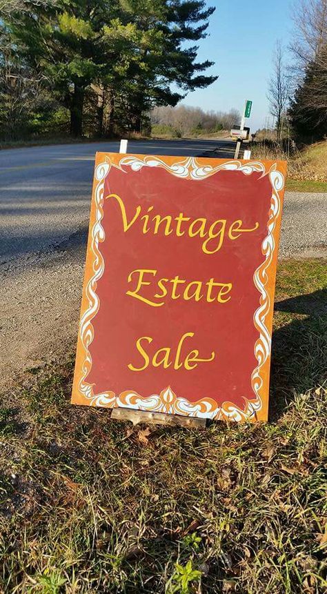 Vintage Estate Sale Abc Dates, Estate Sale Signs, Yard Sale Signs, Sale Signs, Summer List, Sale Sign, Somewhere In Time, Lutheran Church, Estate Sale Finds