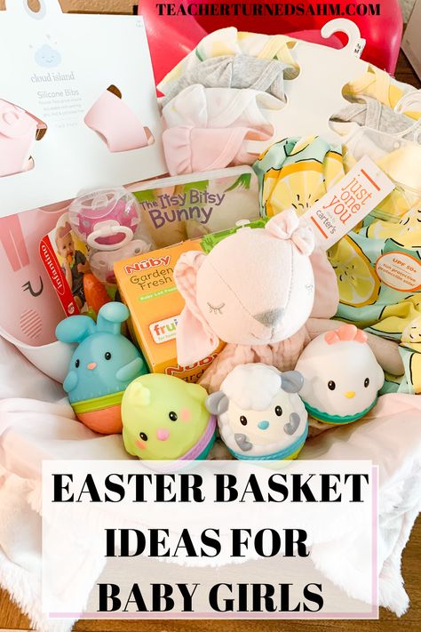 Easter is around the corner, and I put together an Easter basket full of goodies! Check it out to see what I got my little girl for Easter! Pottery Barn Easter Basket, Baby Led Feeding, Bunny Book, Easter Books, Easter Basket Ideas, Easter Stickers, Easter Inspiration, Baby Easter, Easter Egg Decorating