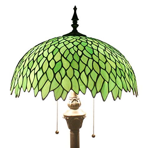 Green Floor Lamp, Floor Standing Lamp, Novelty Floor Lamp, Tiffany Floor Lamp, Lamp Green, زجاج ملون, Stained Glass Light, Corner Lamp, Green Flooring