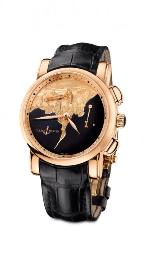 Ulysse Nardin releases exclusive oil pump wrist watch. Ulysse Nardin Watches, Hand Watches, Fancy Watches, Swiss Luxury, Breitling Watches, Latest Watches, Crystal Watches, Ulysse Nardin, Expensive Watches