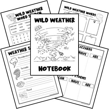 Free Extreme Weather Worksheets - Homeschool Share Extreme Weather Projects, Extreme Weather Worksheet, Thunderstorm Worksheet, Extreme Weather Activities For Kids, Tornado Activities For Kids, Tornado Worksheet, Weather Projects For Kids, Weather Homeschool, Outdoor Homeschool