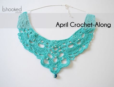 I am very impressed by all of the crochet jewelry pieces that I see online, and this one is no exception!  This beautiful chandelier necklace pattern is in fact, a video tutorial.  However, if you hav Crochet Flamingo, Diy Necklace Patterns, Chandelier Necklace, Crochet Bib, Crochet Necklace Pattern, Crochet Jewlery, شال كروشيه, Crochet Jewelry Patterns, Crochet Thread