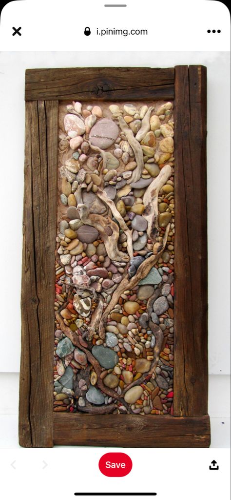 Driftwood Art Diy, Stone Wall Art, Driftwood Projects, Driftwood Wall Art, Wood Art Projects, Deco Nature, Driftwood Sculpture, Home Decor On A Budget, Deco Originale