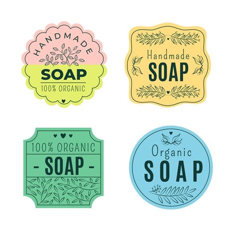 Soap logo template set | Free Vector #Freepik #freevector Cleaning Branding, Soap Logo Design, Soap Logo, Pencil Case Pattern, Soap Packaging Design, Diy Tie Dye Techniques, Skincare Logo, Paper Art Design, Logo Design Set