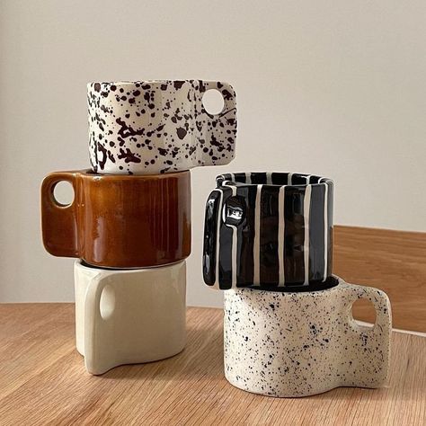 60’s mugs by GVG ceramics Espresso Cups Ceramic, Coffee/wine Bar, Painted Coffee Mugs, Adobe Illustrator Design, Diy Ceramic, Pop Up Event, Diy Pottery, Running Late, Ceramics Ideas Pottery