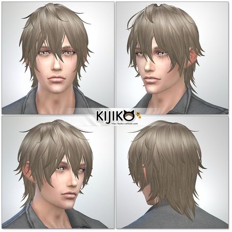 Kijiko Sims: Night Fog TS4 edition hairstyle - Sims 4 Hairs - http://sims4hairs.com/kijiko-sims-night-fog-ts4-edition-hairstyle/ Emo Boy Hair, Sims 4 Hair Male, 2020 Aesthetic, Sims 4 Male Clothes, Character Design Cartoon, Blessing Bags, Sims 4 Cc Makeup, Sims 4 Cc Skin, Sims 4 Cc Folder