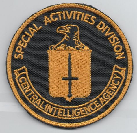 US Special Activities Division, Central Intelligence Division patch, hook/loop Special Forces Patch, Central Intelligence, Japanese Art Samurai, Military Intelligence, Military Poster, Central Intelligence Agency, Military Patches, Delta Force, Spec Ops