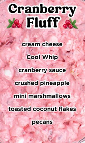 Cranberry Fluff Salad Cranberry Fluff With Cream Cheese, Canned Cranberry Salad Recipes, Cranberry Fluff With Canned Cranberries, Millionaire Cranberry Salad, Cranberry Ambrosia Salad, Cranberry Salad Recipes With Jello, Fast Christmas Desserts, Pink Dessert Ideas, Easy Cranberry Salad