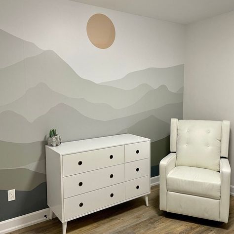 Boho Brown Mountains Wall Decal / Baby Boy Room / Peel and - Etsy Australia Green Mountain Nursery, Mountain Nursery Wall, Brown Mountains, Baby Room Decals, Mountains Sticker, Baby Boy Room, Mountain Nursery, Boys Crib, Nursery Mural