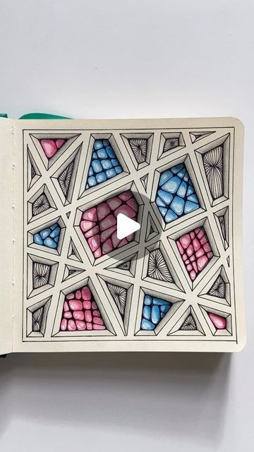 17K likes, 91 comments - brainmasssage on March 27, 2024: "Gemstone mosaic for today 💖💙 Thank you for watching 🫶 #zentangle #zentangletutorial #zentanglepattern #zentangledesign #zentangleart #zentangleinspiredart #zentanglelovers #doodle #doodles". Geometric Zentangle, Whiskey Balls, Braze Zentangle Pattern, Grid Zentangle Patterns, Brain Massage, Pattern Collections Zentangle, Drawings On Lined Paper, Small Doodles, Ing Zentangle Pattern