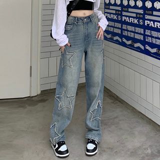 Vintage Boyfriend Jeans, Vintage Jeans Style, Harajuku Grunge, Patch Embroidery, Fashion Star, Denim Patterns, Jeans Fashion, Jeans Casual, Midi Sheath Dress