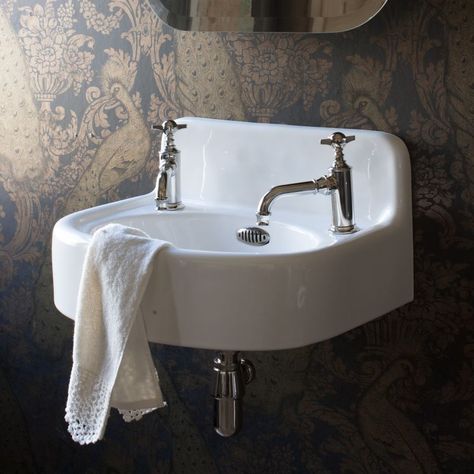 Burlington Arcade 500mm Wall Hung Cloakroom Basin with Overflow | Affordable Rads Cloakroom Sink, Burlington Arcade, Small Bathroom Sinks, Wall Mount Sink, Cloakroom Basin, Wall Mounted Sink, Downstairs Toilet, Shower Fittings, Small Toilet