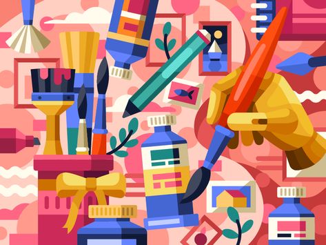 Art stuff by Julia Bezvershenko Composition Examples Illustration, 2d Design Composition Shapes, 2d Design Composition Painting, 2d Design Composition, Alphabet 2d Design Composition, Cubism Illustration Graphic Design, Composition Illustration, Composition Painting, Adobe Illustrator Design