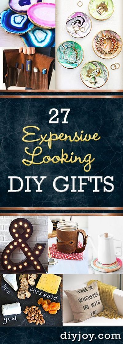 Inexpensive DIY Gifts and Creative Crafts and Projects that Make Cool DIY Gift Ideas CHEAP! Handmade DYI Christmas Presents that Only Look Expensive. Many of the crafty ideas can be made from dollar store supplies. Learn how to make these projects instea Cheap Diy Gifts Ideas, Diy Gifts When You Are Broke, Homemade Gifts People Love, Easy Personalized Gifts Diy, Cheap Diy Xmas Gifts, Diy Christmas Gifts People Actually Want, Homemade Gifts With Pictures, Special Diy Gifts, Beautiful Homemade Gifts