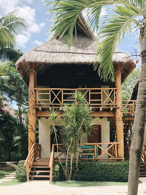 Ten Year Wedding Anniversary, Coco Tulum, Tropical Beach Houses, Tulum Travel Guide, Hut House, Tropical House Design, Bamboo House Design, Tulum Travel, Bali House