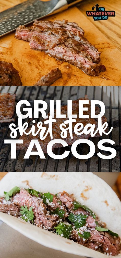 Grilled Skirt Steak Street Tacos Steak Street Tacos, Steak Taco Recipe, Skirt Steak Tacos, Street Taco Recipe, Traeger Grill Recipes, Skirt Steak Recipes, Beef Tacos Recipes, Grilled Skirt Steak, Taco Dinner