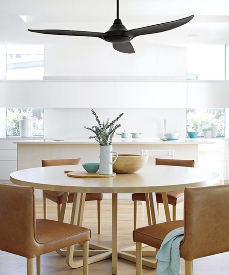 Yay or Nay: Ceiling Fan Over the Dining Table | At Home In Love Drop Ceiling Panels, Decorative Ceiling Panels, Dining Room Ceiling Fan, Beach Apartments, Room Fan, 3 Blade Ceiling Fan, Soundproof Room, Dining Room Ceiling, Ceiling Fan Light Kit