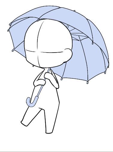 Umbrella Pose Reference Drawing, Pose With Umbrella, Poses For Ocs, Cartoon Poses, Umbrella Drawing, Bases Drawing, Chibi Pose, Characters Poses, Sketches Anime