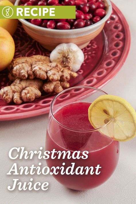 This tasty juice recipe featuring pomegranate and cranberry is savory, tart and has loads of amazing health benefits. Give it a try this holiday season! | goodnature.com/recipes #coldpressedjuices #juicelifestyle #holidayrecipes #juicerecipes Antioxidant Juice, Yummy Juice Recipes, Cold Pressed Juice Recipes, Beet Juice Recipe, Fresh Juice Recipes, Lemon Juice Benefits, Thanksgiving 2022, Lemon Health Benefits, Green Juice Recipes