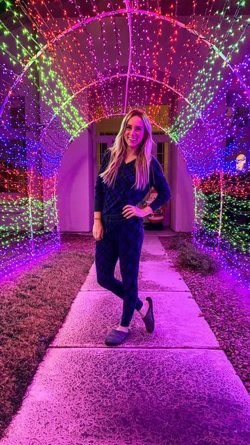 Angela Rose | DIY and Design on Instagram: "COOLEST THING I’ve EVER MADE!!! My very own light tunnel…who else wants one?? How many strands of lights do you think I used😅? *watch for steps and I saved everything to to highlight" Diy Light Tunnel, Angela Rose, Rose Diy, Light Tunnel, Used Watches, Christmas Yard, How Many, You Think, Thinking Of You