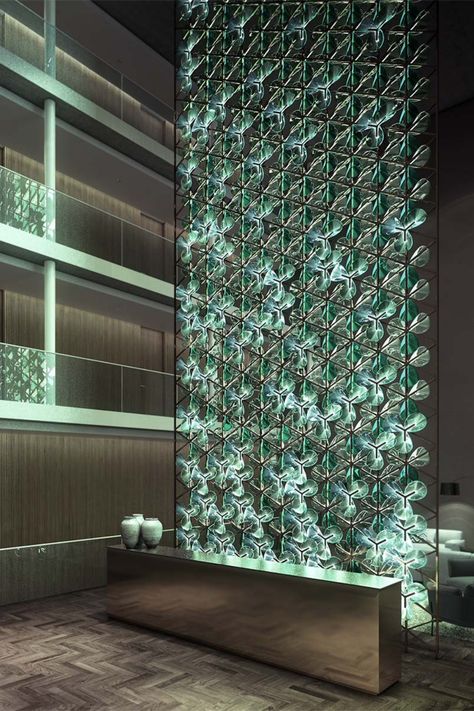 Lobby Designs, Screen Wall, Cladding Design, Marble Top Dining Table, Interior Design Presentation, Shelving Design, Door Gate Design, Skyscraper Architecture, Hotel Interior Design