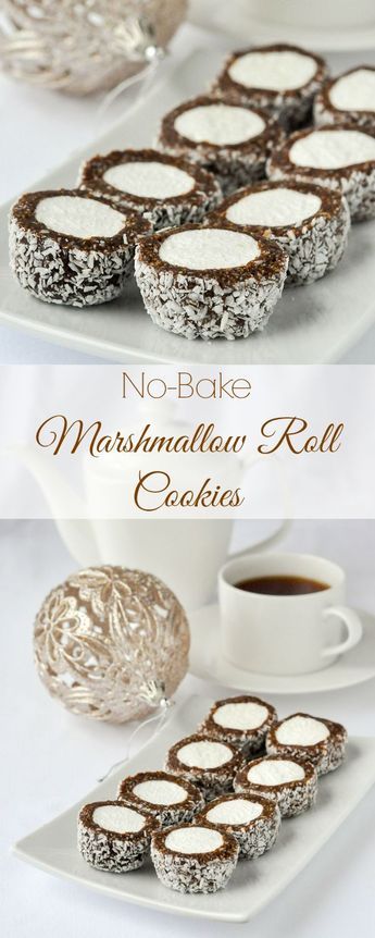 Marshmallow Roll, Rock Recipes, Cookies Easy, Roll Cookies, Oreo Dessert, Christmas Dessert, Shrimp Salad, Köstliche Desserts, Freezer Friendly