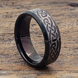 Symbolic Celtic Rings - Best Selling Collection | Endless Styles Celtic Knot Ring Mens, Knot Rings, Irish Ring, Black Tungsten Wedding Band, Celtic Wedding Bands, Gold Knot Ring, Celtic Ring, Celtic Knot Designs, Black Tungsten Rings