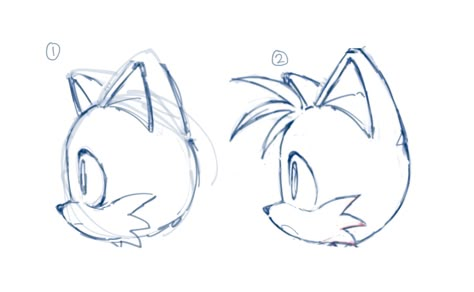 How To Draw Tails Sonic, Tails Drawing Sonic, Sonic The Hedgehog Drawing Reference, Cute Sonic Art, Sonic Art Style Tutorial, Sonic Side View, Sonic Drawing Tutorial, How To Draw Tails From Sonic, Tails Drawing Reference