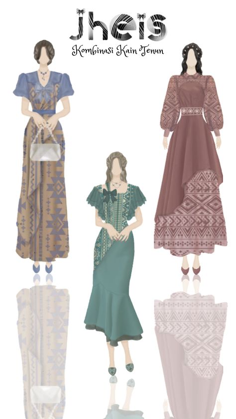 Rich Women Outfits, My Melodi, Model Dress Kebaya, Kebaya Modern Dress, Victoria Fashion, Fashion Design Patterns, Fashion Sketches Dresses, Batik Fashion, Fashion Design Portfolio