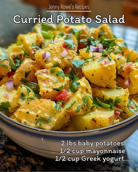 Jenny Rowe Curry Potato Salad, Curried Potato Salad, South African Salad Recipes, Traditional Potato Salad, African Cooking, Salad Meal Prep, Curry Spices, South African Recipes, Curry Dishes