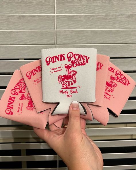 Custom Bachelorette Party Koozies 💃🫶🍻 if you have an idea in mind, send us a message and let’s design one together! Bachelorette Party Koozies, Bachelorette Koozies, Koozie Design, Custom Bachelorette, S Design, Bachelorette Party, Pink, Quick Saves, Design