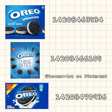 THIS WAS A REQUEST | I take requests, so feel free to ask in the comments !! | 🏷️ : #roblox #bloxburg #welcometobloxburg #bloxburgdecalcodes Oreo Decals Bloxburg, Bloxburg Soda Decals Codes, Bloxburg Store Decal Codes, Bloxburg Store Decals, Bloxburg Grocery Store, Bloxburg Store Ideas, Bloxburg Kitchen Decals Codes, Beauty Decals, Bloxburg Food Decals