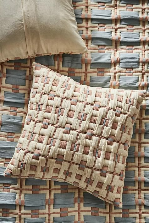 Cushion Zara Bedding, Fabric Development, European Pillows, Cottage Quilt, Cabin Retreat, Anthropologie Home, Perfect Bedding, Printing Fabric, Striped Cushions