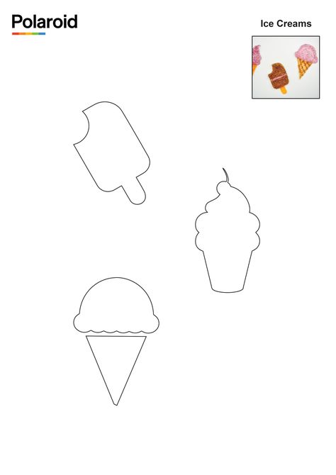 3d Pen Patterns, 3d Pen Ideas Easy Template, 3d Pen Templates Free Printable, 3d Pen Templates, Ice Cream Ideas, Cool Crafts For Kids, 3d Pen Stencils, Craft Ideas With Paper, Ideas With Paper