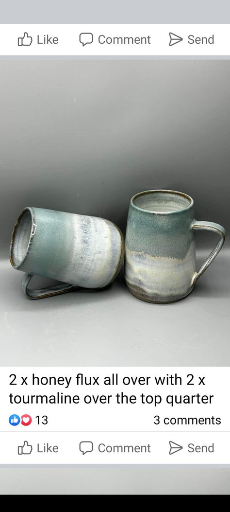 Pottery Glaze Combinations Color Combos, Amaco Tourmaline Combinations, Amaco Tourmaline Glaze Combinations, Glaze Layering Combinations, Birch Glaze Combinations, Honey Flux Glaze Combos, Glaze Combos For Pottery, Tourmaline Glaze Combinations, Spectrum Glaze Layering