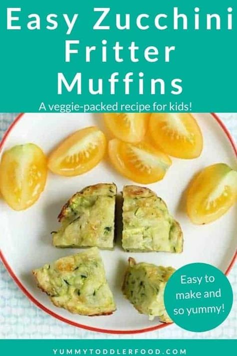 Make the most of your zucchini with this easy baked zucchini fritters recipe. Skip the frying and make these healthy fritters in a muffin tin! #zucchinifritters #zucchinirecipe #toddlermeals #toddlerlunch Healthy Fritters, Easy Zucchini Fritters, Baked Zucchini Fritters, Toddler Lunch Ideas, Zucchini Fritters Recipe, Blw Recipes, Easy Toddler Meals, Toddler Food Ideas, Toddler Lunch