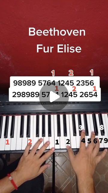 ponchopiano on Instagram: "Beethoven Fur Elise 2 manos piano tutorial #beethoven #furelise #pianotutorial #pianomusic" Piano Numbers, Fur Elise Piano, Beethoven Fur Elise, Dehydrating Eggs, Piano Tabs, Keyboard Tutorial, Piano Tutorials Songs, Piano Songs For Beginners, Fur Elise