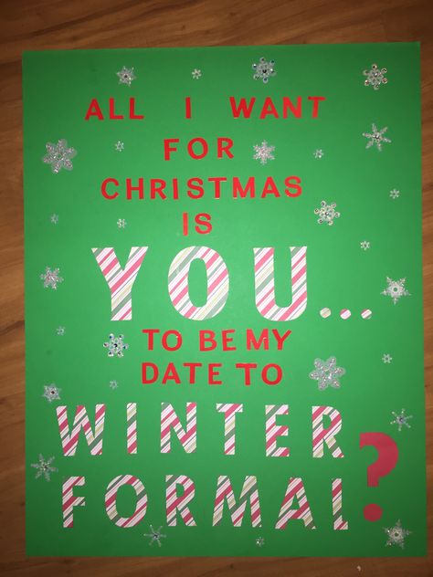 Snowball Dance Signs, Winter Formal Ideas Asking, Winter Ball Sign Ideas, How To Ask A Guy To Winter Formal, Football Winter Formal Proposals, Christmas Dance Proposal Ideas, Christmas Dance Asking Ideas, Winter Hoco Proposals, Winter Formal Proposals Ideas