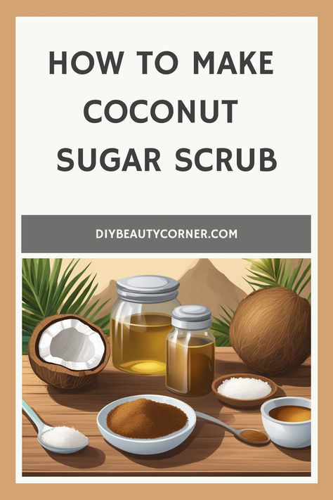 How to Make Coconut Sugar Scrub Diy Hand Scrub With Coconut Oil, Coconut Oil Sugar Scrub Recipe, Coconut Sugar Scrub Recipe, Hand Scrub Recipe, Sugar Body Scrub Diy, Hand Scrub Diy, Sugar Hand Scrub, Sugar Scrub Homemade Recipe, Coconut Oil Sugar Scrub