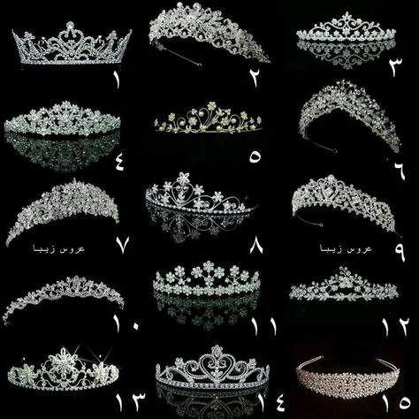 which one will I wear today? Princess Wedding Veil With Crown, Quinceanera Crown, Beautiful Tiaras, Tattoo Women, Royal Queen, Royal Jewels, Quince Dresses, Wedding Tiara, Bridal Crown