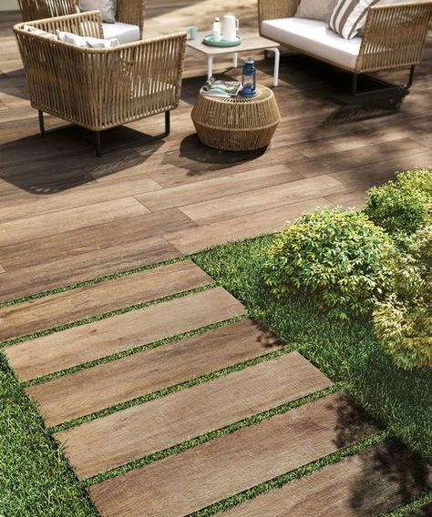 Outdoor Space Design, Patio Flooring, Beautiful Patios, Front Patio, Outdoor Living Spaces, Home Garden Design, Outdoor Tiles, Terrace Garden, Backyard Oasis