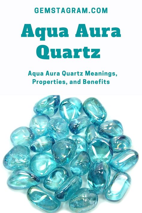 Aura Quartz Crystal Meaning, Aqua Aura Meaning, Blue Quartz Meaning, Aura Quartz Meaning, Aqua Aura Quartz Meaning, Crystal Cards, Aqua Aura Crystal, Quartz Properties, Blue Aura Quartz