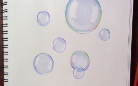 How To Draw Bubbles Easy: 10 Amazing and Easy Tutorials! Bubble Colored Pencil, How To Draw Bubbles, How To Make Bubbles, Bubble Drawing, Cupcake Drawing, Colored Pencil Tutorial, Bubble Painting, Speed Drawing, Water Drawing