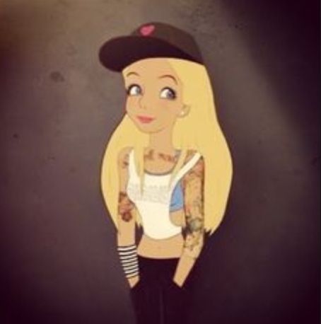 Alice in wonderland hipster style Punk Disney Characters, Punk Disney Princess, Emo Disney, Hipster Disney, Punk Edits, Goth Disney, Disney Punk, Punk Disney Princesses, Disney Princess Tattoo